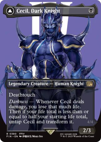 (380) Magic The Gathering Magic: The Gathering - FINAL FANTASY: Extras Single: Cecil, Dark Knight // Cecil, Redeemed Paladin (V.1) Holo Rare