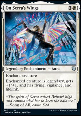 (380/361) Magic The Gathering Commander Legends: Extras Single: On Serra's Wings  Uncommon