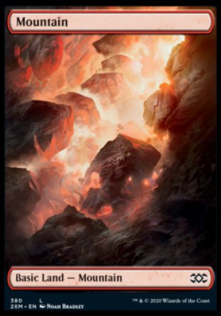 (380) Magic The Gathering Double Masters: Extras Single: Mountain (V.2) Holo Land
