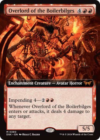 (380) Magic The Gathering Duskmourn: House of Horror: Extras Single: Overlord of the Boilerbilges (V.1)  Mythic