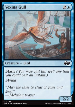 (381) Magic The Gathering Foundations Jumpstart Single: Vexing Gull  Common