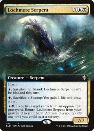 (381) Magic The Gathering Throne of Eldraine: Extras Single: Lochmere Serpent  Rare