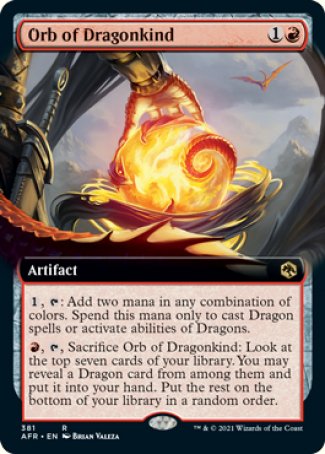 (381) Magic The Gathering Adventures in the Forgotten Realms: Extras Single: Orb of Dragonkind  Rare
