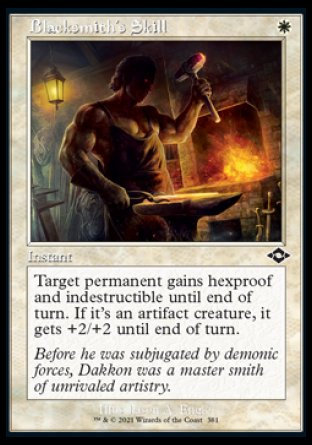 (381) Magic The Gathering Modern Horizons 2: Extras Single: Blacksmith's Skill (V.2)  Common