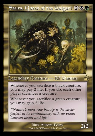 (381) Magic The Gathering Ravnica Remastered: Extras Single: Savra, Queen of the Golgari (V.3)  Holo Rare