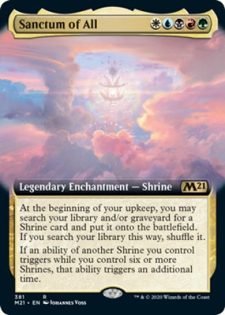(381) Magic The Gathering Core 2021: Extras Single: Sanctum of All Holo Rare