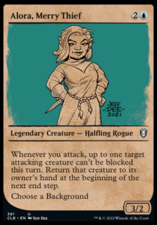 (381) Magic The Gathering Commander Legends: Battle for Baldur's Gate: Extras Single: Alora, Merry Thief (V.2)  Uncommon
