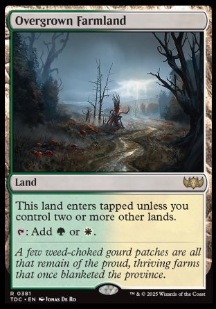 (381) Magic The Gathering Commander: Tarkir: Dragonstorm Single: Overgrown Farmland  Rare
