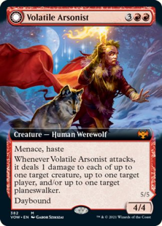 (382) Magic The Gathering Innistrad: Crimson Vow: Extras Single: Volatile Arsonist // Dire-Strain Anarchist  Mythic