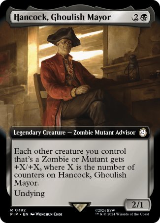 (382) Magic The Gathering Universes Beyond: Fallout: Extras Single: Hancock, Ghoulish Mayor (V.1)  Rare