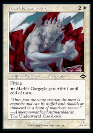 (382) Magic The Gathering Modern Horizons 2: Extras Single: Marble Gargoyle (V.2) Holo Common
