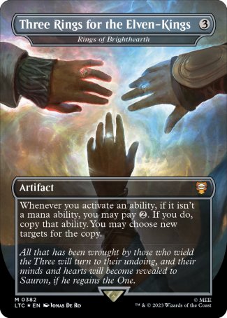 (382) Magic The Gathering Commander: The Lord of the Rings: Tales of Middle-earth: Extras Single: Rings of Brighthearth (V.2) Holo Mythic