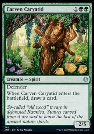 (382) Magic The Gathering Jumpstart Single: Carven Caryatid  Uncommon