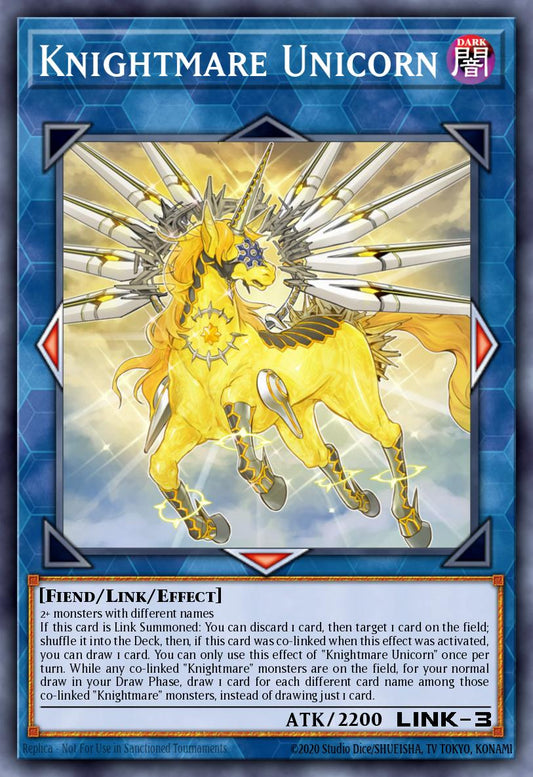 (028) YuGiOh TCG MP19: 2019 Gold Sarcophagus Tin Mega Pack Single: Knightmare Unicorn  Ultra Rare
