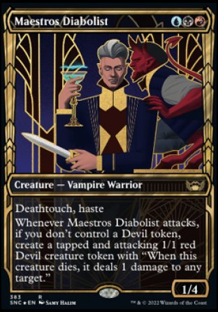(383) Magic The Gathering Streets of New Capenna: Extras Single: Maestros Diabolist (V.2) Holo Rare