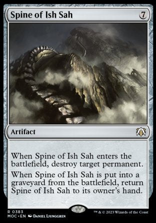 (383) Magic The Gathering Commander: March of the Machine Single: Spine of Ish Sah  Rare
