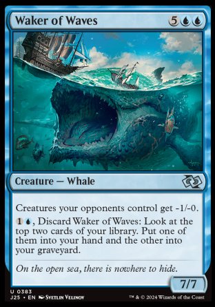 (383) Magic The Gathering Foundations Jumpstart Single: Waker of Waves  Uncommon
