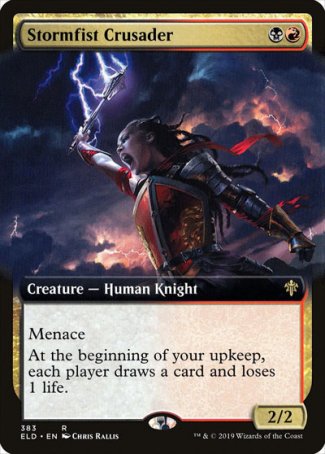 (383) Magic The Gathering Throne of Eldraine: Extras Single: Stormfist Crusader  Rare