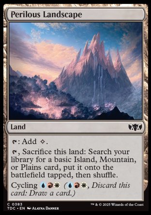 (383) Magic The Gathering Commander: Tarkir: Dragonstorm Single: Perilous Landscape  Common