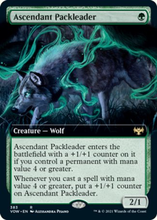 (383) Magic The Gathering Innistrad: Crimson Vow: Extras Single: Ascendant Packleader Holo Rare