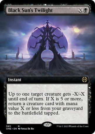 (383) Magic The Gathering Phyrexia: All Will Be One: Extras Single: Black Sun's Twilight  Rare