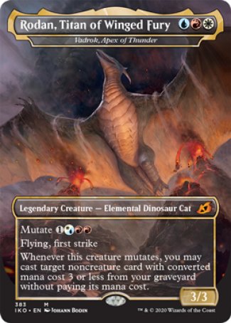 (383) Magic The Gathering Ikoria: Lair of Behemoths: Extras Single: Vadrok, Apex of Thunder (V.2)  Mythic