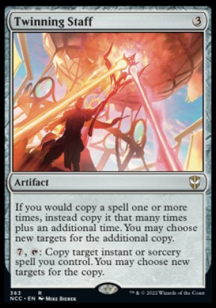 (383) Magic The Gathering Commander: Streets of New Capenna Single: Twinning Staff  Rare
