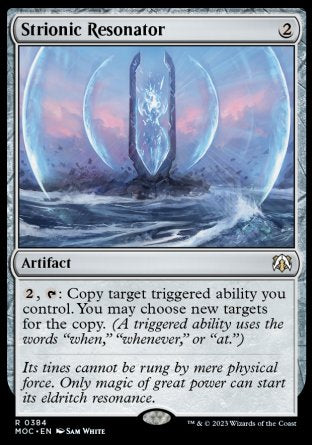 (384) Magic The Gathering Commander: March of the Machine Single: Strionic Resonator  Rare