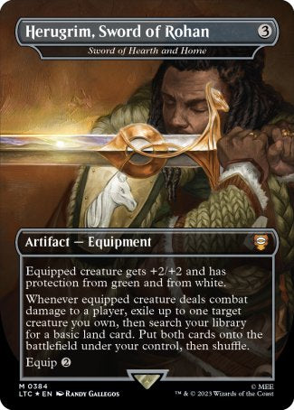 (384) Magic The Gathering Commander: The Lord of the Rings: Tales of Middle-earth: Extras Single: Sword of Hearth and Home (V.2) Holo Mythic