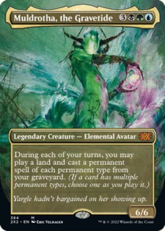 (384) Magic The Gathering Double Masters 2022: Extras Single: Muldrotha, the Gravetide (V.1)  Mythic