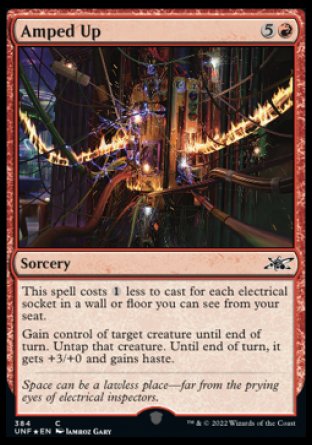 (384) Magic The Gathering Unfinity: Extras Single: Amped Up  Common