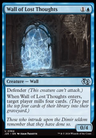 (384) Magic The Gathering Foundations Jumpstart Single: Wall of Lost Thoughts  Uncommon