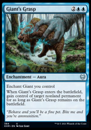 (384) Magic The Gathering Kaldheim: Extras Single: Giant's Grasp  Uncommon