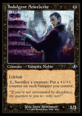 (384) Magic The Gathering Innistrad Remastered: Extras Single: Indulgent Aristocrat Holo Uncommon
