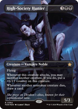 (384) Magic The Gathering Magic: The Gathering Foundations: Extras Single: High-Society Hunter (V.2)  Rare