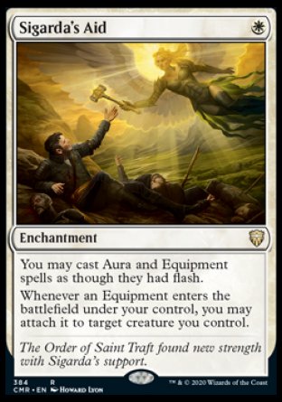 (384/361) Magic The Gathering Commander Legends: Extras Single: Sigarda's Aid  Rare