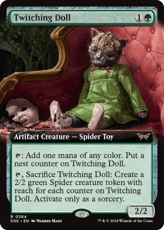 (384) Magic The Gathering Duskmourn: House of Horror: Extras Single: Twitching Doll Holo Rare
