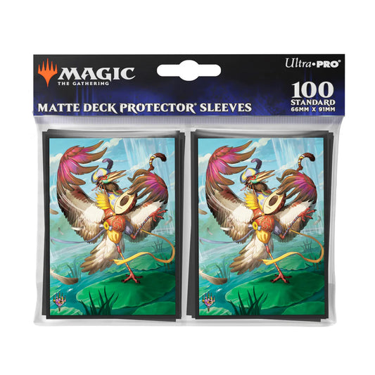 Magic the Gathering: Ultra Pro Matte Deck Protector Sleeves 100ct - Bloomburrow - Zinnia, Valley's Voice
