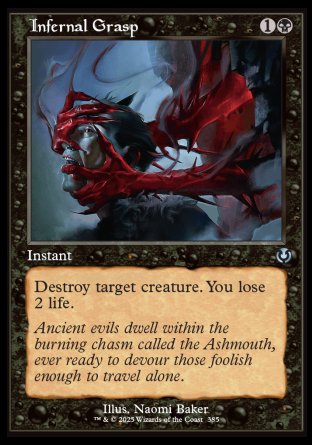 (385) Magic The Gathering Innistrad Remastered: Extras Single: Infernal Grasp (V.2) Holo Uncommon