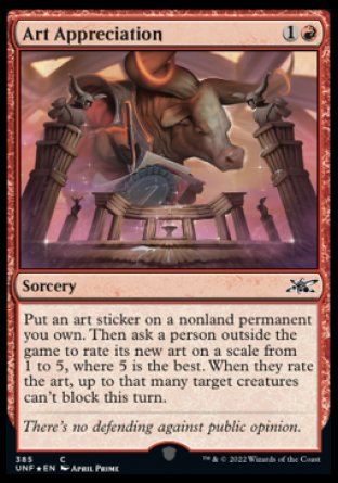 (385) Magic The Gathering Unfinity: Extras Single: Art Appreciation  Common