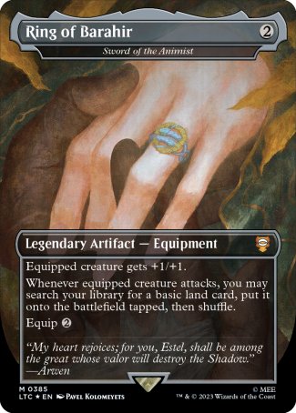 (385) Magic The Gathering Commander: The Lord of the Rings: Tales of Middle-earth: Extras Single: Sword of the Animist (V.2)  Mythic