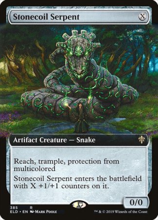 (385) Magic The Gathering Throne of Eldraine: Extras Single: Stonecoil Serpent  Rare