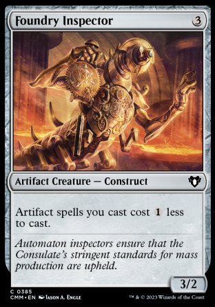 (385) Magic The Gathering Commander Masters Single: Foundry Inspector  Common