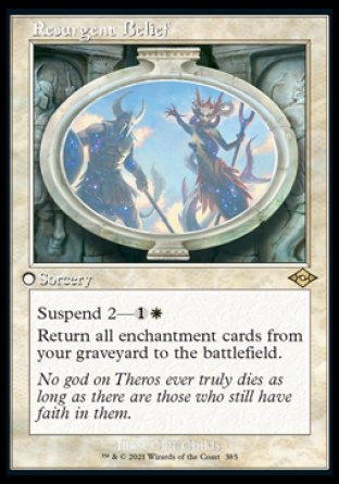 (385) Magic The Gathering Modern Horizons 2: Extras Single: Resurgent Belief (V.2)  Rare