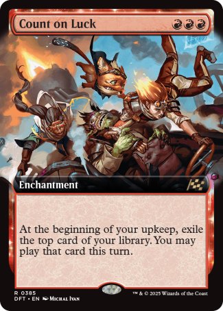 (385) Magic The Gathering Aetherdrift: Extras Single: Count on Luck Holo Rare