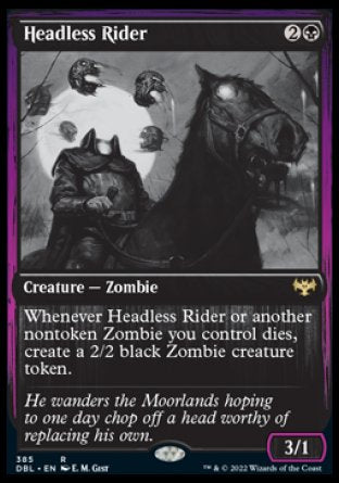 (385) Magic The Gathering Innistrad: Double Feature Single: Headless Rider  Rare