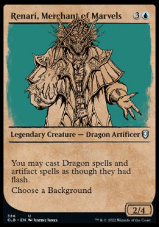 (386) Magic The Gathering Commander Legends: Battle for Baldur's Gate: Extras Single: Renari, Merchant of Marvels (V.2)  Uncommon