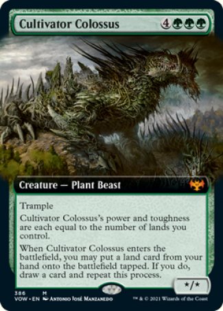 (386) Magic The Gathering Innistrad: Crimson Vow: Extras Single: Cultivator Colossus Holo Mythic