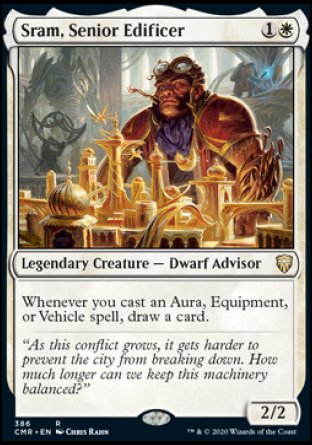 (386/361) Magic The Gathering Commander Legends: Extras Single: Sram, Senior Edificer  Rare