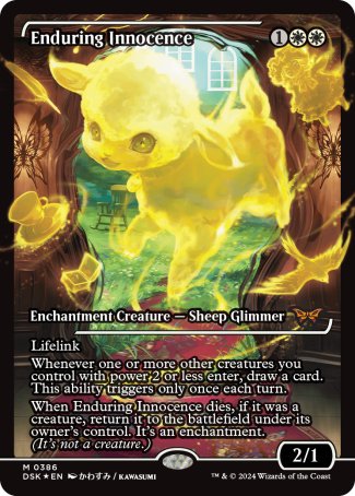 (386) Magic The Gathering Duskmourn: House of Horror: Extras Single: Enduring Innocence (V.2)  Mythic